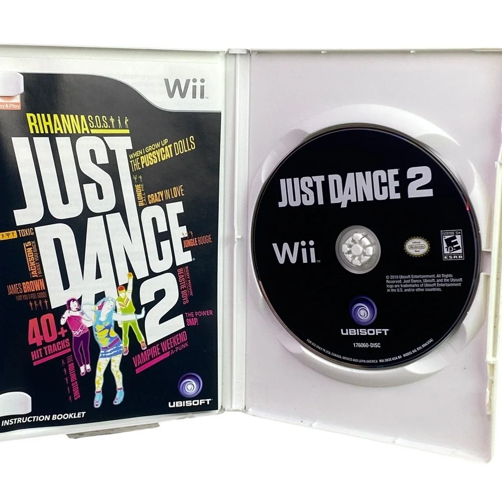 Nintendo Wii Just Dance 2 Video Game‎ Disc and Case